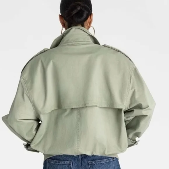 KBB by KAHLANA Women's 'The Cropped Trench' - Olive - Picture 2 of 2